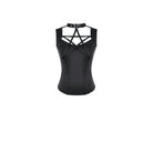 Darkinlove Women's Gothic Cutout Pentacle Buckle Strap Tank Top