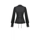 Darkinlove Women's Gothic Decal Lace Sheer Long Sleeved Shirt