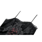 Darkinlove Women's Gothic Decal Lace-up Velvet Bustier