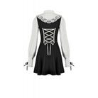 Darkinlove Women's Gothic Doll Collar Faux Two-Piece Long Sleeved Dress