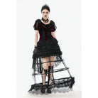 Darkinlove Women's Gothic Doll Collar Velvet Cape