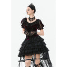 Darkinlove Women's Gothic Doll Collar Velvet Cape