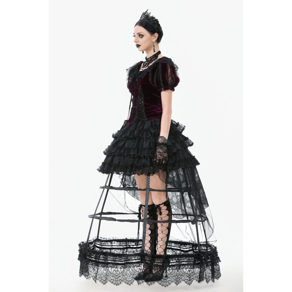 Darkinlove Women's Gothic Doll Collar Velvet Cape