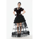 Darkinlove Women's Gothic Doll Collar Velvet Cape