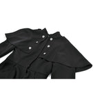 Darkinlove Women's Gothic Double-breasted High/Low Stand Collar Coat