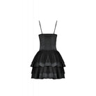 Darkinlove Women's Gothic Double Color Layered Slip Dress