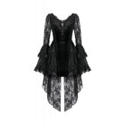 Darkinlove Women's Gothic Embroidered Cross Flared Sleeved Dress