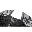 Darkinlove Women's Gothic Embroidered Floral Mesh Square-cut Collar Dress