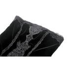 Darkinlove Women's Gothic Embroidered Lace Hem Ruched Slip Dress