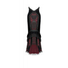 Darkinlove Women's Gothic Embroidered Lace Splice Velvet Mermaid Skirt