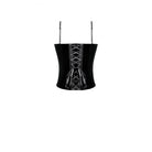 Darkinlove Women's Gothic Embroidered Lace-up Velvet Overbust Corset