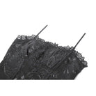 Darkinlove Women's Gothic Embroidered Peplum Slip Dress