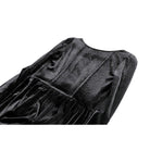 Darkinlove Women's Gothic Embroidered Square Neck Bell Sleeve Velvet Short Dress