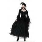 Darkinlove Women's Gothic Flared Sleeved Lace Splice Cape