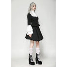 Darkinlove Women's Gothic Flared Sleeved Lace Splice Shirt