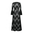 Darkinlove Women's Gothic Flared Sleeved Lace-up Lace Long Jacket