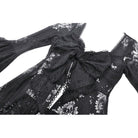 Darkinlove Women's Gothic Flared Sleeved Lace-up Lace Long Jacket