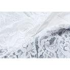 Darkinlove Women's Gothic Floral Blue Chiffon Hem Embossed Lace Midi Slip Dress