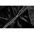 Darkinlove Women's Gothic Floral Butterfly Lace Splice Velvet Crop Top
