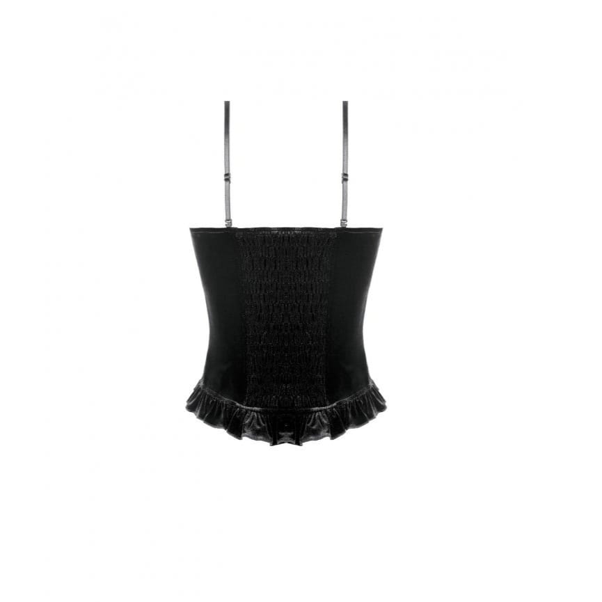 Darkinlove Women's Gothic Floral Butterfly Lace Splice Velvet Crop Top