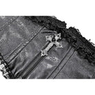 Darkinlove Women's Gothic Floral Embossed Lace Trim Underbust Corset