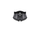 Darkinlove Women's Gothic Floral Embossed Lace Trim Underbust Corset
