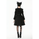 Darkinlove Women's Gothic Floral EmBroidered Bowknot Peter Pan Collar Coat