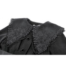 Darkinlove Women's Gothic Floral EmBroidered Bowknot Peter Pan Collar Coat
