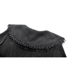 Darkinlove Women's Gothic Floral EmBroidered Bowknot Peter Pan Collar Coat