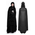 Darkinlove Women's Gothic Floral Embroidered Cape with Hood