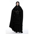 Darkinlove Women's Gothic Floral Embroidered Cape with Hood
