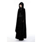 Darkinlove Women's Gothic Floral Embroidered Cape with Hood