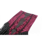 Darkinlove Women's Gothic Floral Embroidered High/Low Lace Maxi Skirt