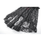 Darkinlove Women's Gothic Floral Embroidered High/Low Lace Maxi Skirt