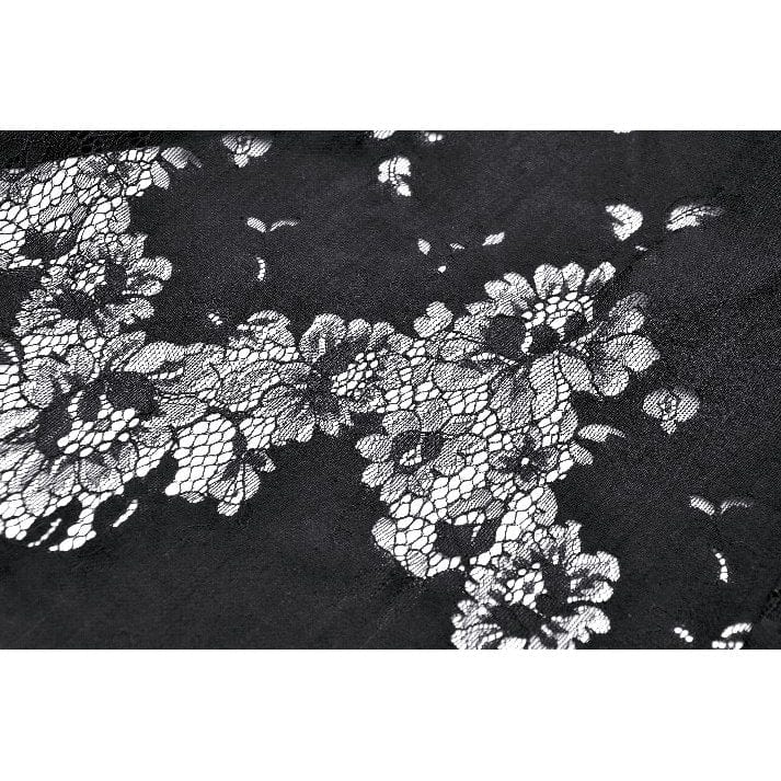 Darkinlove Women's Gothic Floral Embroidered Lace Wedding Slip Dress