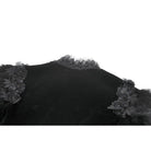 Darkinlove Women's Gothic Floral Feather Flared Sleeved Cape