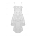 Darkinlove Women's Gothic Floral High/Low Multilayer Jacquard Slip Dress Wedding Dress