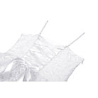 Darkinlove Women's Gothic Floral High/Low Multilayer Jacquard Slip Dress Wedding Dress