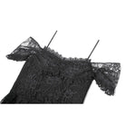 Darkinlove Women's Gothic Floral Lace High Low Off Shoulder Dress