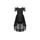 Darkinlove Women's Gothic Floral Lace High Low Off Shoulder Dress
