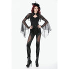 Darkinlove Women's Gothic Floral Lace Horn Sleeved Cape