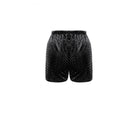Darkinlove Women's Gothic Floral Lace Patchwork Embossed Velvet Shorts