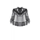 Darkinlove Women's Gothic Floral Lace Patchwork Mesh Cape