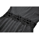 Darkinlove Women's Gothic Floral lace Sheer High Low Long Sleeved Dress