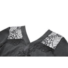 Darkinlove Women's Gothic Floral lace Sheer High Low Long Sleeved Dress