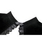 Darkinlove Women's Gothic Floral Mesh Splice Ruffled Flare Sleeve Velvet Cape