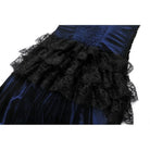 Darkinlove Women's Gothic Floral Multilayered Lace High/Low Slip Dress