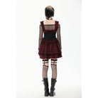 Darkinlove Women's Gothic Floral Pattern Zip Lace-up Corset