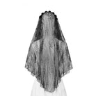 Darkinlove Women's Gothic Floral Tassels Mesh Veil