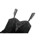 Darkinlove Women's Gothic Flower Embroidered Multilayer Lace Velet Slip Dress